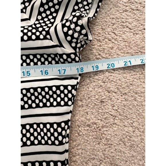 Bisou Bisou Michele Bohbot Dress Womens 14 Black White Never Worn Slimming - Picture 8 of 13